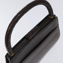 BOTTEGA VENETA INTRECCIATO Hand Bag Leather Brown Gold Auth 123359A-6