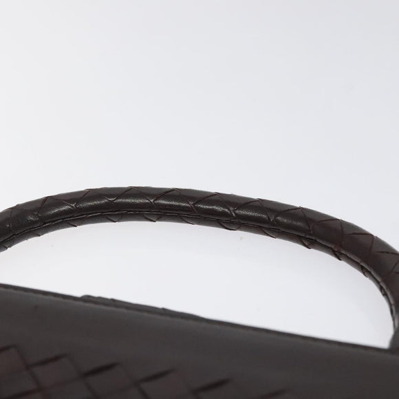 BOTTEGA VENETA INTRECCIATO Hand Bag Leather Brown Gold Auth 123359