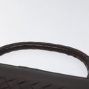 BOTTEGA VENETA INTRECCIATO Hand Bag Leather Brown Gold Auth 123359A-14