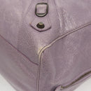 BALENCIAGA Classic Polly Hand Bag Leather 2way Purple 285345 Auth 123361-11