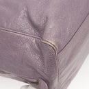 BALENCIAGA Classic Polly Hand Bag Leather 2way Purple 285345 Auth 123361-12