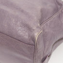 BALENCIAGA Classic Polly Hand Bag Leather 2way Purple 285345 Auth 123361-13