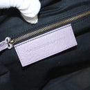 BALENCIAGA Classic Polly Hand Bag Leather 2way Purple 285345 Auth 123361-17