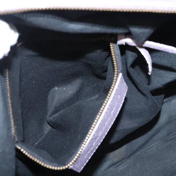 BALENCIAGA Classic Polly Hand Bag Leather 2way Purple 285345 Auth 123361