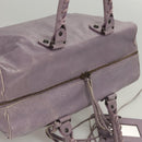 BALENCIAGA Classic Polly Hand Bag Leather 2way Purple 285345 Auth 123361-6