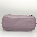 BALENCIAGA Classic Polly Hand Bag Leather 2way Purple 285345 Auth 123361-9