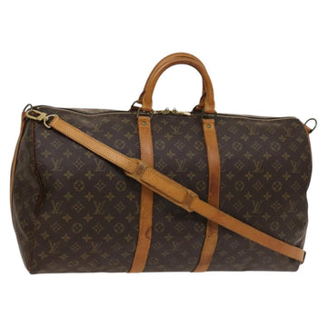LOUIS VUITTON Monogram Keepall Bandouliere 55 Boston Bag M41414 LV Auth 123367