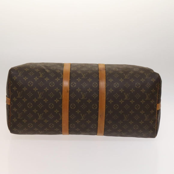 LOUIS VUITTON Monogram Keepall Bandouliere 55 Boston Bag M41414 LV Auth 123367