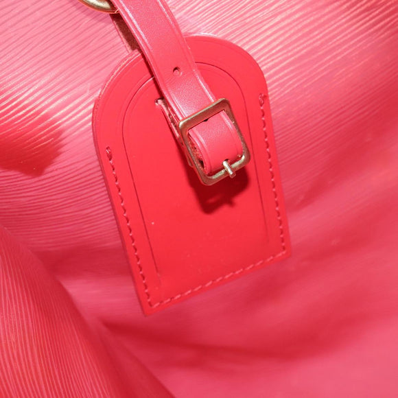 LOUIS VUITTON Epi Plage Via Hand Bag Vinyl Red Grenadine M92152 LV Auth 123372