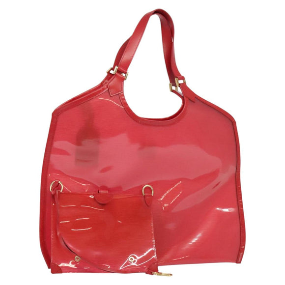 LOUIS VUITTON Epi Plage Via Hand Bag Vinyl Red Grenadine M92152 LV Auth 123372