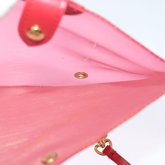 LOUIS VUITTON Epi Plage Via Hand Bag Vinyl Red Grenadine M92152 LV Auth 123372