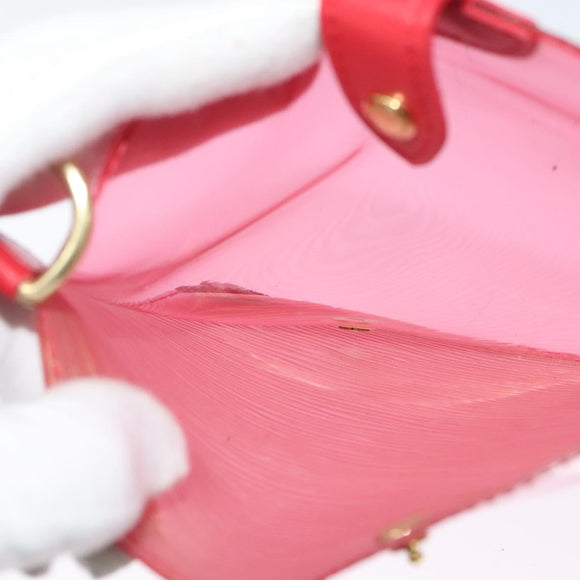 LOUIS VUITTON Epi Plage Via Hand Bag Vinyl Red Grenadine M92152 LV Auth 123372