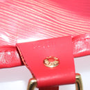 LOUIS VUITTON Epi Plage Via Hand Bag Vinyl Red Grenadine M92152 LV Auth 123372-12