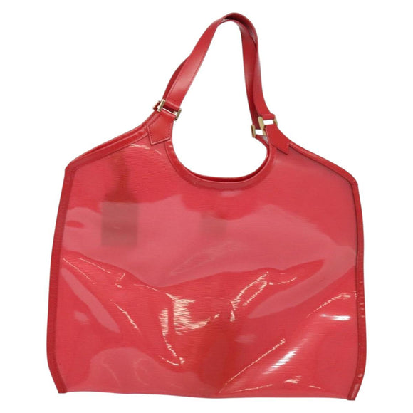 LOUIS VUITTON Epi Plage Via Hand Bag Vinyl Red Grenadine M92152 LV Auth 123372