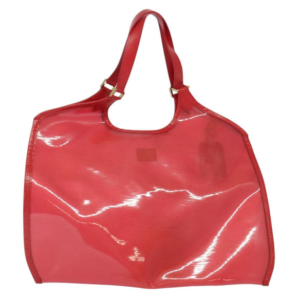 LOUIS VUITTON Epi Plage Via Hand Bag Vinyl Red Grenadine M92152 LV Auth 123372