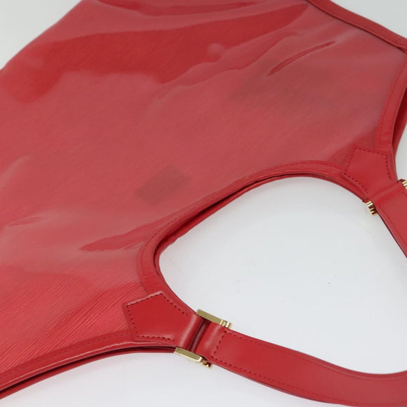 LOUIS VUITTON Epi Plage Via Hand Bag Vinyl Red Grenadine M92152 LV Auth 123372