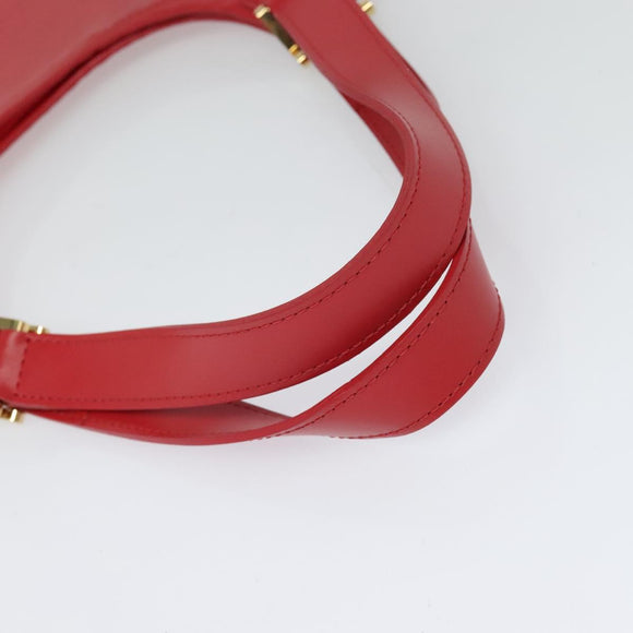 LOUIS VUITTON Epi Plage Via Hand Bag Vinyl Red Grenadine M92152 LV Auth 123372