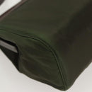 PRADA Shoulder Bag Nylon Khaki Silver Auth 123373-15