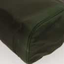 PRADA Shoulder Bag Nylon Khaki Silver Auth 123373-16