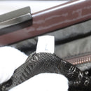 PRADA Shoulder Bag Nylon Khaki Silver Auth 123373-12