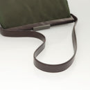 PRADA Shoulder Bag Nylon Khaki Silver Auth 123373-7
