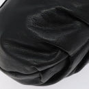 Salvatore Ferragamo Shoulder Bag Leather Black Silver Auth 123376-15