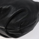 Salvatore Ferragamo Shoulder Bag Leather Black Silver Auth 123376-16