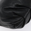 Salvatore Ferragamo Shoulder Bag Leather Black Silver Auth 123376-17