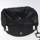 Salvatore Ferragamo Shoulder Bag Leather Black Silver Auth 123376-10