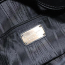 Salvatore Ferragamo Shoulder Bag Leather Black Silver Auth 123376-18