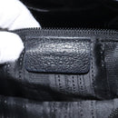 Salvatore Ferragamo Shoulder Bag Leather Black Silver Auth 123376-12