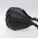 Salvatore Ferragamo Shoulder Bag Leather Black Silver Auth 123376-3