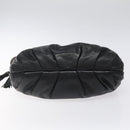 Salvatore Ferragamo Shoulder Bag Leather Black Silver Auth 123376-5