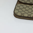 GUCCI GG Supreme Shoulder Bag PVC Beige Gold Auth 123381-14