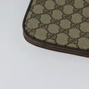 GUCCI GG Supreme Shoulder Bag PVC Beige Gold Auth 123381-16