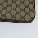 GUCCI GG Supreme Shoulder Bag PVC Beige Gold Auth 123381-17