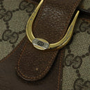 GUCCI GG Supreme Shoulder Bag PVC Beige Gold Auth 123381-18