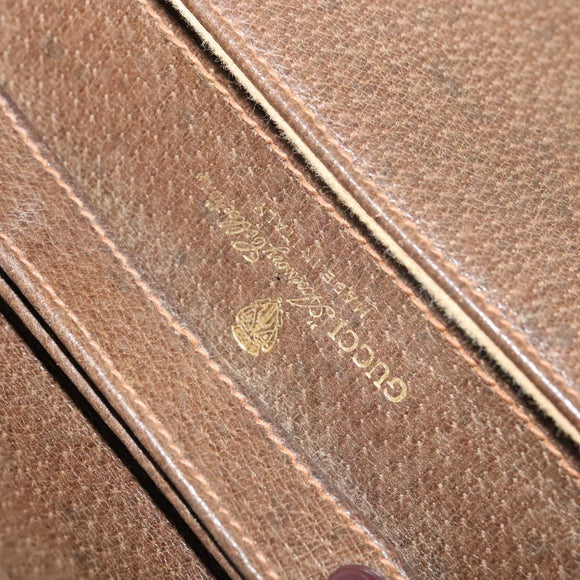 GUCCI GG Supreme Shoulder Bag PVC Beige Gold Auth 123381