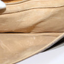 GUCCI GG Supreme Shoulder Bag PVC Beige Gold Auth 123381-11