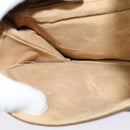 GUCCI GG Supreme Shoulder Bag PVC Beige Gold Auth 123381-21