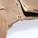 GUCCI GG Supreme Shoulder Bag PVC Beige Gold Auth 123381-10