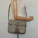 GUCCI GG Supreme Shoulder Bag PVC Beige Gold Auth 123381-23