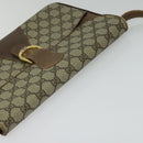 GUCCI GG Supreme Shoulder Bag PVC Beige Gold Auth 123381-6