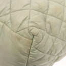 CHANEL Cococoon Hand Bag Nylon Gray Silver CC Auth 123385-16