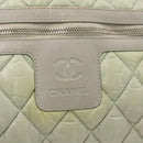 CHANEL Cococoon Hand Bag Nylon Gray Silver CC Auth 123385-18