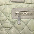 CHANEL Cococoon Hand Bag Nylon Gray Silver CC Auth 123385-19