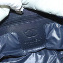 CHANEL Cococoon Hand Bag Nylon Gray Silver CC Auth 123385-20