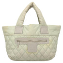 CHANEL Cococoon Hand Bag Nylon Gray Silver CC Auth 123385-13