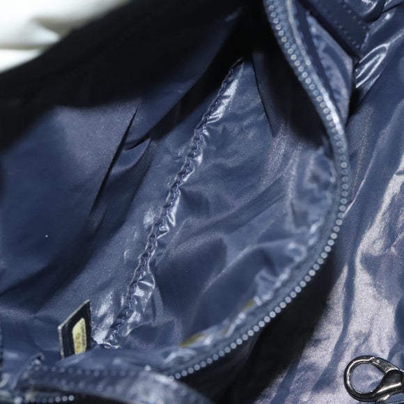 CHANEL Cococoon Hand Bag Nylon Gray Silver CC Auth 123385