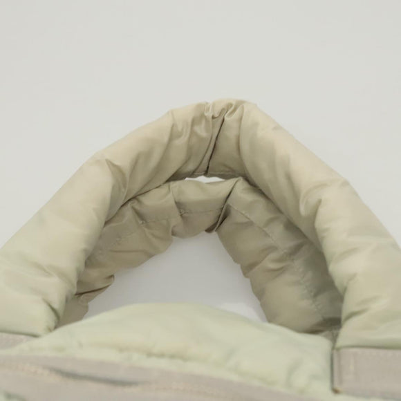 CHANEL Cococoon Hand Bag Nylon Gray Silver CC Auth 123385